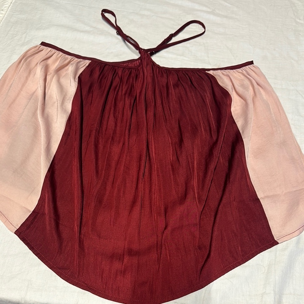 Banana Republic Red and Pink Asymmetrical Camisole